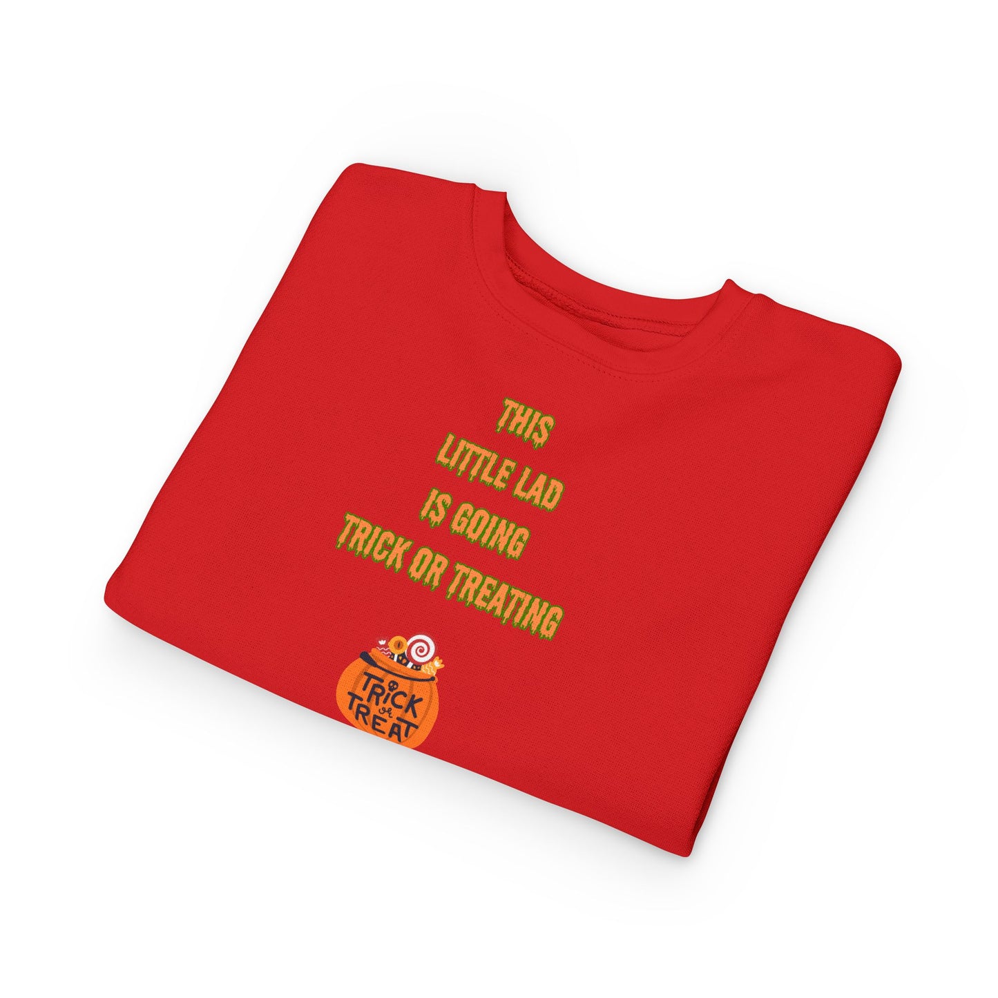This Little Lad is going Trick or Treating Toddler Sweatshirt