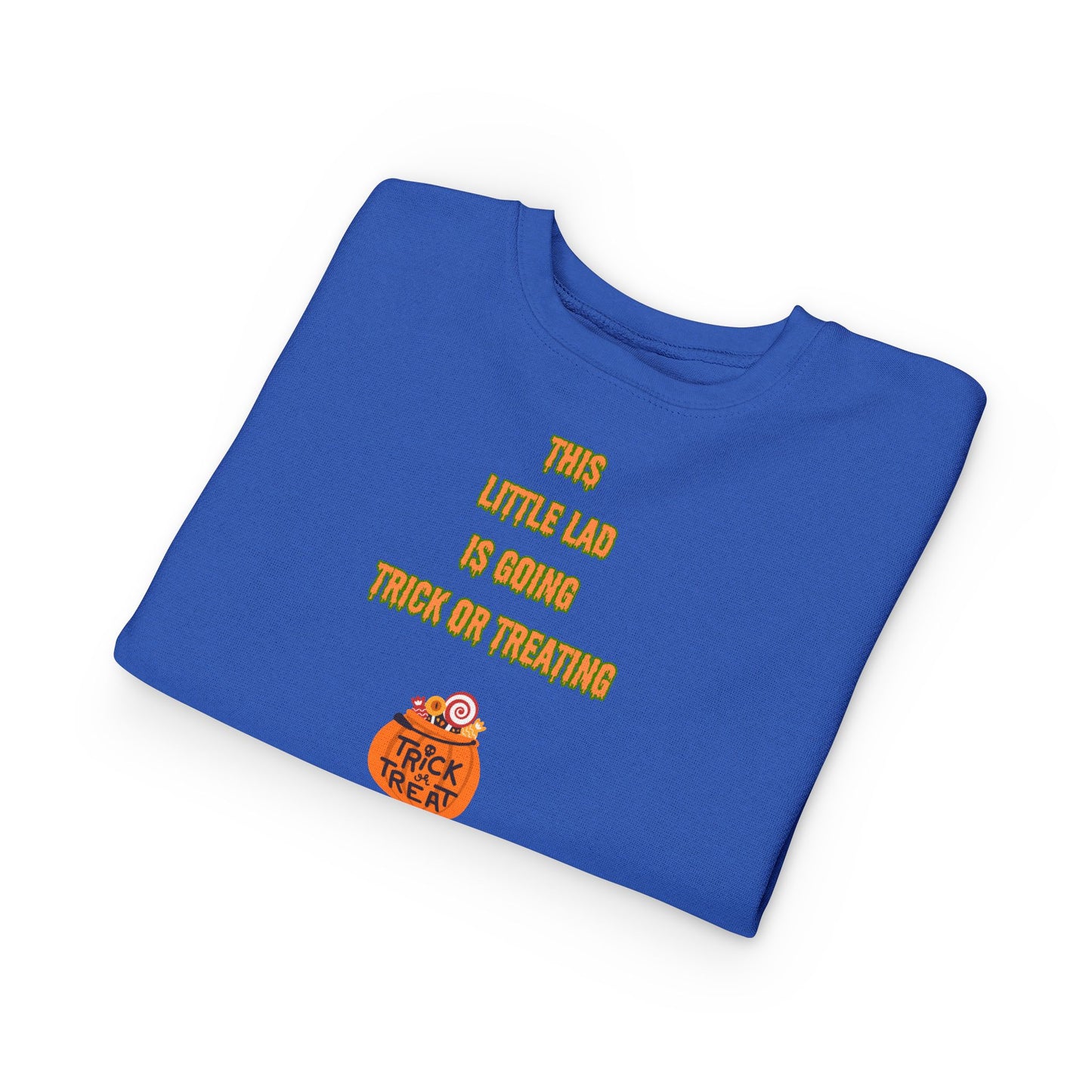 This Little Lad is going Trick or Treating Toddler Sweatshirt